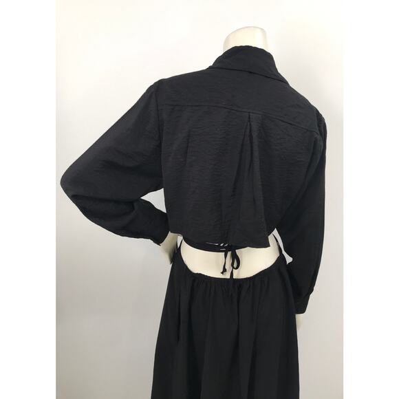 The Young Fabulous & Broke Black Open Back Maxi Dress Size Medium - Picture 9 of 14